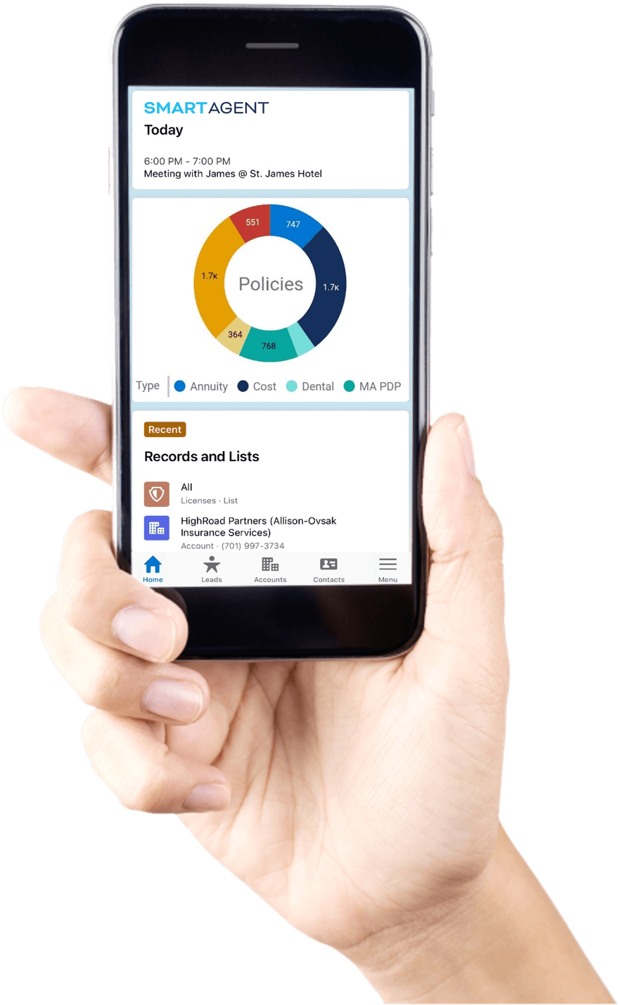 Smart Agent mobile app on iPhone